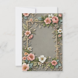 Donkergrijze achtergrond Boeket van bloemen bruilo Kaart