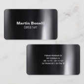 Donkergrijze achtergrondprofessional visitekaartje (Voorkant / Achterkant)