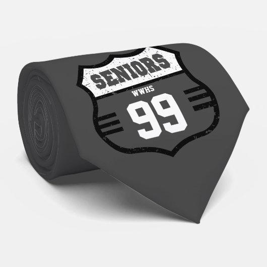 Donkergrijze afstandsbediening stropdas (Opgerold)