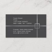 Donkergrijze architectuur visitekaartje (Achterkant)