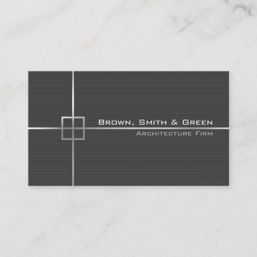 Donkergrijze architectuur visitekaartje (Voorkant)
