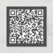 Donkergrijze Art Deco | QR-code | Bruiloft RSVP Informatiekaartje (Achterkant)
