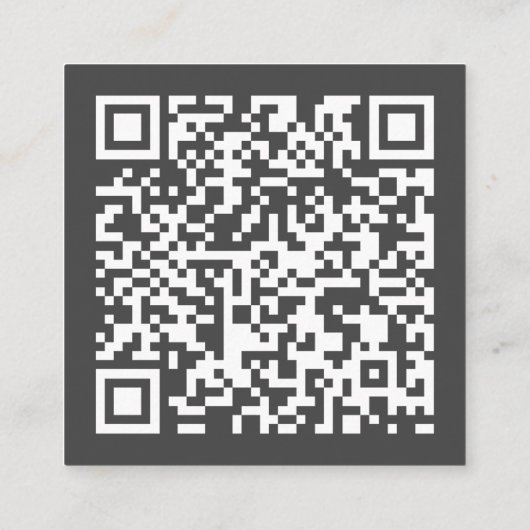 Donkergrijze Art Deco | QR-code | Bruiloft RSVP Informatiekaartje (Achterkant)