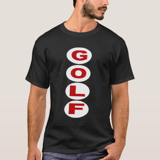 Donkergrijze basisch T-shirt GOLF (Voorkant)