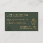 Donkergrijze beige bosboom Rustige pijnboom Visitekaartje (Achterkant)