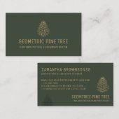Donkergrijze beige bosboom Rustige pijnboom Visitekaartje (Voorkant / Achterkant)