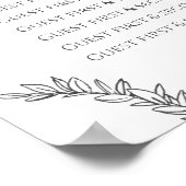 Donkergrijze bladeren met een paardenplank poster (Hoek)