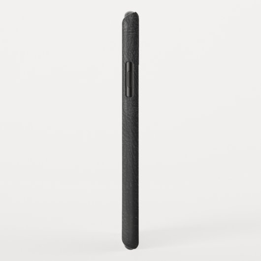 Donkergrijze bladlederen textuur Case-Mate iPhone case (Achterkant/rechts)