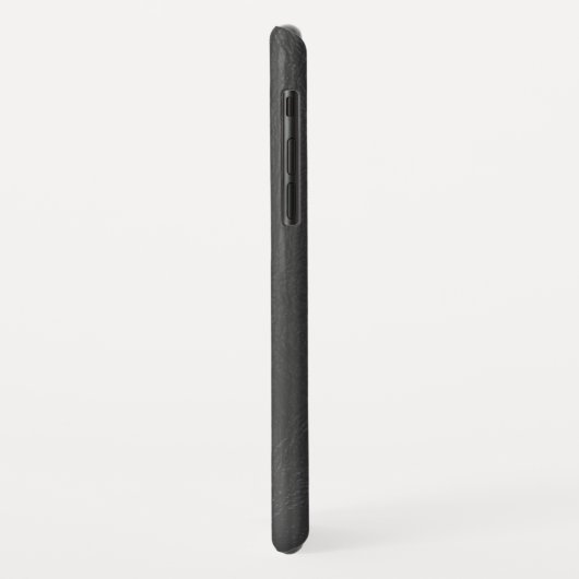 Donkergrijze bladlederen textuur Case-Mate iPhone case (Achterkant/links)