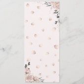 donkergrijze bloemen botanische bruiloft menu (Achterkant)