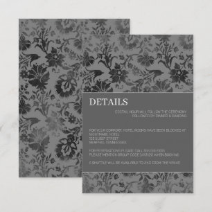 Donkergrijze bloemen informatiekaartje