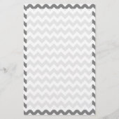 Donkergrijze Chevron; zigzag Briefpapier (Voorkant)