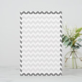 Donkergrijze Chevron; zigzag Briefpapier (Staand voorkant)