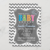 Donkergrijze Chevron; zigzag Kaart (Voorkant / Achterkant)