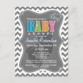 Donkergrijze Chevron; zigzag Uitnodiging Briefkaart (Voorkant)