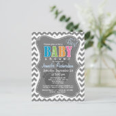 Donkergrijze Chevron; zigzag Uitnodiging Briefkaart (Staand voorkant)