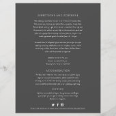 Donkergrijze cirkel verlaat trouwgastinformatie (Achterkant)