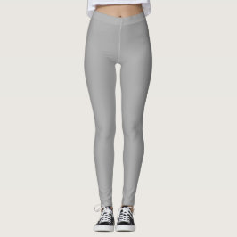 Donkergrijze effen kleur leggings