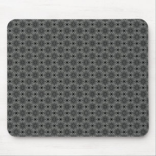 Donkergrijze elegante cirkels Mousepad Muismat