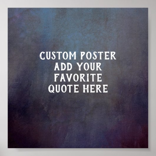 donkergrijze en blauwe verstrooide textuur toevoeg poster (Voorkant)