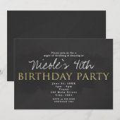 Donkergrijze en goudfeestdagen kaart (Voorkant / Achterkant)