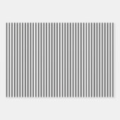 Donkergrijze en witte strepen inpakpapier vel (Voorkant)