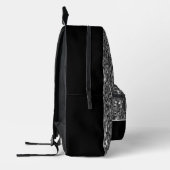 Donkergrijze faux glitters sparkles zwart Aangepas Bedrukte Rugzak (Links)