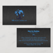 Donkergrijze faux meta textuur business ca visitekaartje (Voorkant / Achterkant)