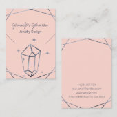 Donkergrijze Folie Geometrische Ketting Display Ka Visitekaartje (Voorkant / Achterkant)