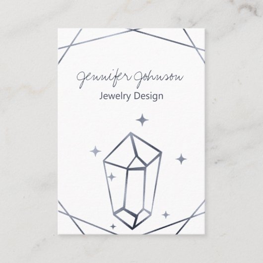 donkergrijze Folie Visitekaartje (Voorkant)