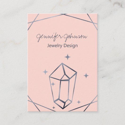 donkergrijze Folie Visitekaartje (Voorkant)