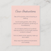 Donkergrijze Folie Zorgroze Visitekaartje (Achterkant)