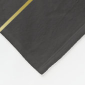 Donkergrijze fotocollage monogram fleece deken (Hoek)