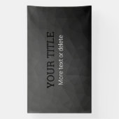 Donkergrijze geometrische mesh Driehoek aangepaste Spandoek (Verticaal)