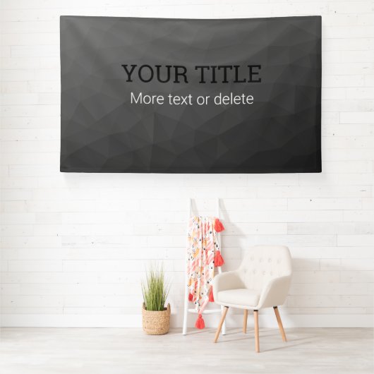 Donkergrijze geometrische mesh Driehoek aangepaste Spandoek (Insitu)