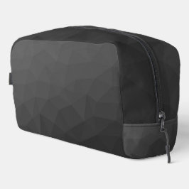 Donkergrijze geometrische mesh gradiëntpatroon toilettasje