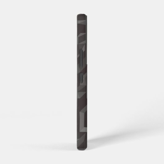 Donkergrijze geometrische polygoons Galaxy S22-Hoe Samsung Galaxy Hoesje (Rechterkant)