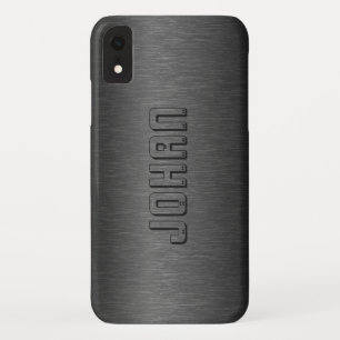 Donkergrijze, gevlochten aluminium achtergrond Case-Mate iPhone case