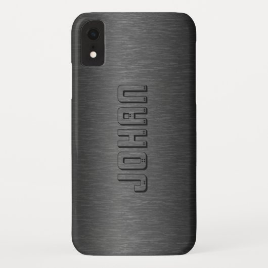 Donkergrijze, gevlochten aluminium achtergrond Case-Mate iPhone case (Achterkant)