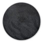 Donkergrijze glitter keramische knop (Voorkant)