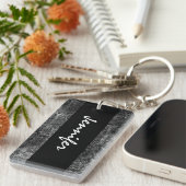 Donkergrijze golfbreker - Aangepaste naam zwart wi Sleutelhanger (Voorkant Rechts)