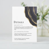 Donkergrijze gouden agaat informatiekaartje (Staand voorkant)