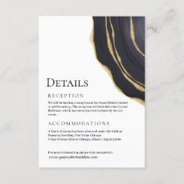 Donkergrijze gouden agaat informatiekaartje