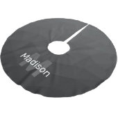 Donkergrijze gradiënt geometrisch netwerk Monogram Kerstboom Rok (Gekanteld)