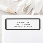 Donkergrijze grens Formele terugkeeradres Etiket (Insitu)