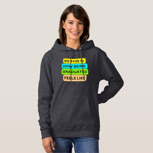 Donkergrijze hoodie trui T-Shirt SO_THIS_IS_HOW_BE (Voorkant volledig)