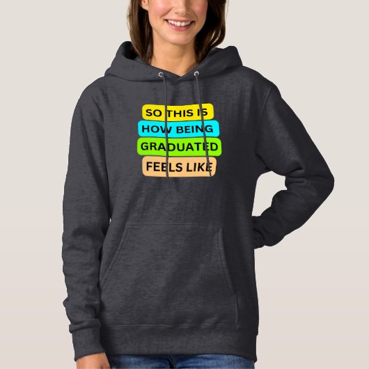 Donkergrijze hoodie trui T-Shirt SO_THIS_IS_HOW_BE (Voorkant)