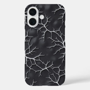 Donkergrijze iPhone-hoes met taktextuur iPhone 16 Hoesje