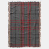 Donkergrijze kolen zwart Rood Giant Tartan Pset Deken (Voorkant Verticaal)
