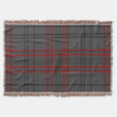Donkergrijze kolen zwart Rood Giant Tartan Pset Deken (Voorkant)